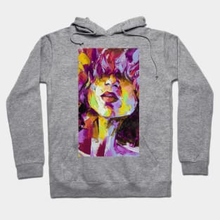 Abstract portrait of a beautiful girl. Hoodie